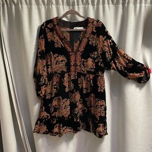 Zara velvet dress. Size large